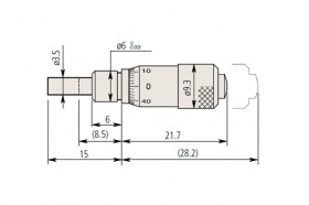 Микрометрическая головка, модель 101MH6.5F