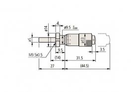 Микрометрическая головка, модель 101MH13FС