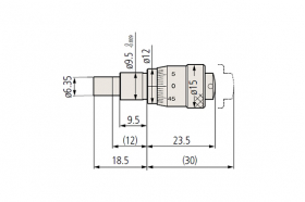 Микрометрическая головка, модель 202MH6.5F