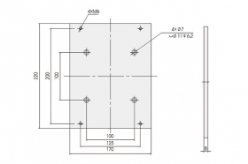 Монтажная пластина для гониометра MOG-160-15, модель 23MP