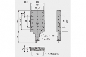 Линейный транслятор с градуировкой, модель MAX-100160С-70S