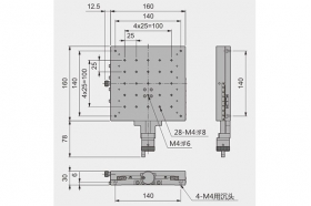 Линейный транслятор с градуировкой, модель MAX-160С-70S