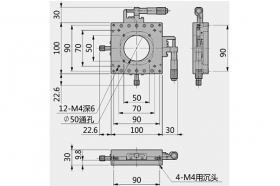 Ультратонкий линейный двухосевой транслятор с апертурой, модель MAXY-100-25STH