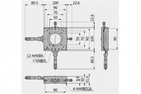 Ультратонкий линейный двухосевой транслятор с апертурой, модель MAXY-100-25STH