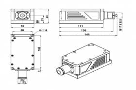 Твердотельные синие лазеры с диодной накачкой, длина волны 460 нм, модель OEM-F-460