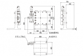 Высокоточный вертикальный транслятор 70х70 мм, ось Z, перемещение 13 мм, модель LZ-7042-SR1-2 (симметричный)
