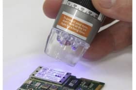 Цифровой портативный микроскоп Dino-Lite Special lighting-UV AM4013MТ-VW с ультрафиолетовым спектром освещения 400 нм.