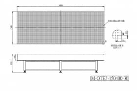 Оптический стол с жесткой рамой без виброизоляции 1500х4000 мм, модель M-OTE3-150400-30