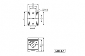 Магнитное основание с монтажной платформой, модель M-MB-1А