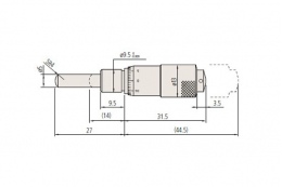 Микрометрическая головка, модель 101MH13S