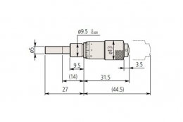 Микрометрическая головка, модель 101MH13F