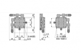 Ультратонкий линейный двухосевой транслятор, модель MAXY-60-13S
