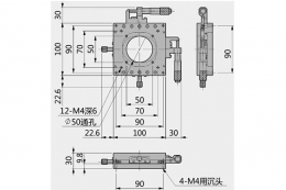 Ультратонкий линейный двухосевой транслятор с апертурой, модель MAXY-100-25STH