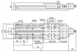 Моторизированный линейный транслятор, модель MOX-03-200/300