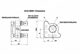 Ультратонкий кинематический держатель для линз/зеркал, GCM-08081