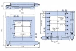 2-х осевые (X,Y) моторизированные планарные трансляторы серия ZT200-100x100