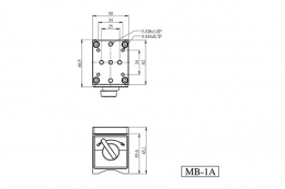 Магнитное основание с монтажной платформой, модель M-MB-1А
