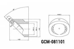 Держатель для зеркал 45°, GCM-08110